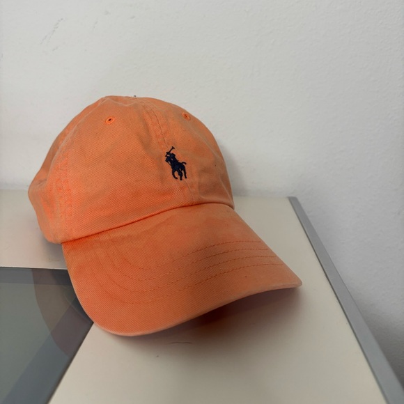 POLO RALPH LAUREN PASTEL ORANGE BASEBALL CAP ONE SIZE - Picture 2 of 6